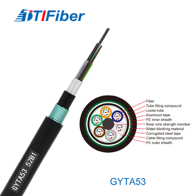 GYTA53 Singlemode Zwarte van de Vezel Optische Kabel voor FTTH