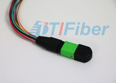 MPO/APC - LC/UPC 12 boren Vezel Optische die Vlecht uit om kabel ruw wordt gemaakt