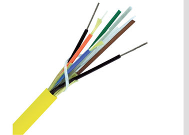 gele de vezel optische kabel van de jasje12core Binnendistributie met 0.9mm Kabel