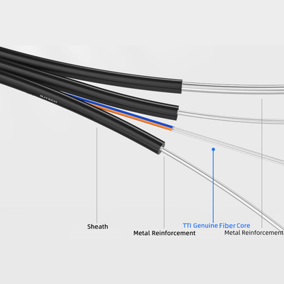 Buitenluchtkabel GJYXCH Dropkabel LZSH Single Mode 1 2 4 Core G652D G657A1 G657A2 FTTH Fiber Drop Optic Kabel