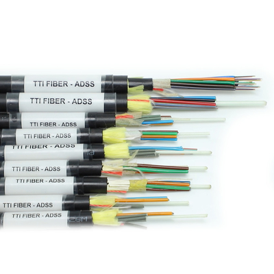 FTTH FTTX Outdoor ADSS Single Sheath Double Sheath Span 8F 12F 24F 48F Glasvezelkabel