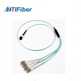 4G/5G MPO - snakt de Kabel van Multimode Vezelflard van LC, OM3-de Lood van het Vezelflard Levensduur