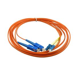 LC het duplexkoord van Multimode Vezel Optische Flard met 3,0 vezel optische kabel