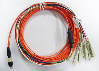 De vlakke/Ronde kabels van het de vezel optische flard van MPO/MTP-voor 12core-de Kabel van de Lintvezel