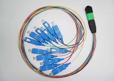 optische vezel van de 12 kern de Simplex Vlakke Ronde Telecommunicatie, MPO - Sc-Vezel optische verbindingsdraad