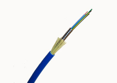 De binnen Gepantserde Enige Kabel van de wijzevezel met Blauw/Grijs LSZH-Jasje