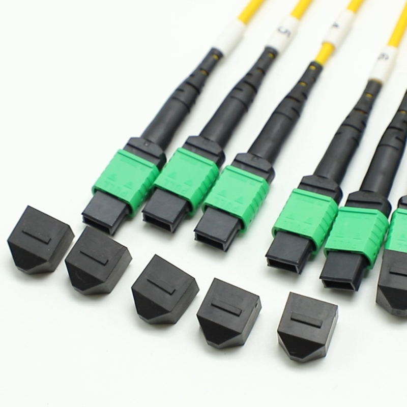100G 200G MPO Man Vrouwelijk 8 12 16 24 Fibre to MPO Vrouwelijk Man Fiber Optic Patch Cord voor hoge dichtheid bedrading in kleine ruimtes