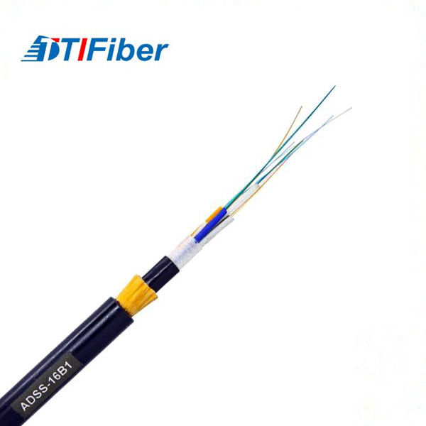 De Luchtfibre channel Kabel van ADSS niet Openlucht - Metaalg652d 24 48 Kern Zwarte Kleur
